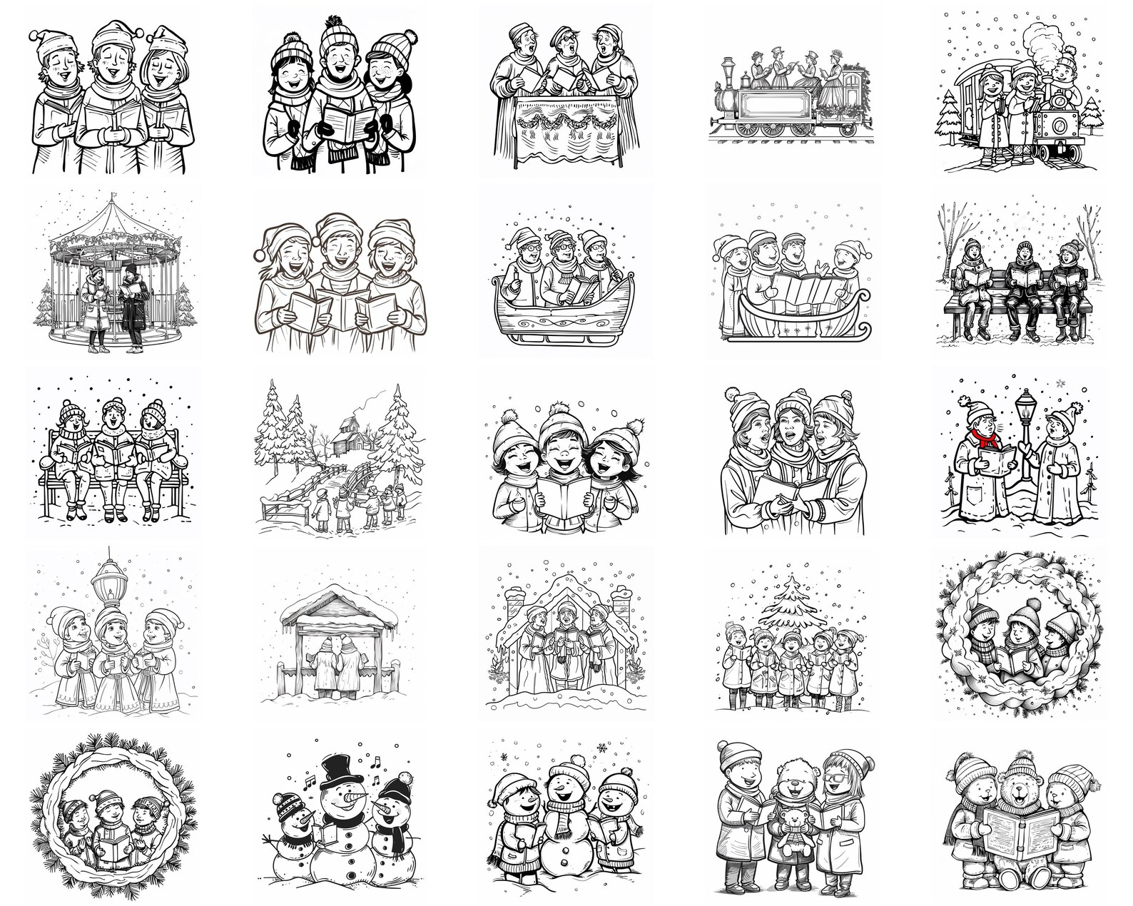 128+ Carolers Singing Procreate Brush Set | Stamps for Procreate ...