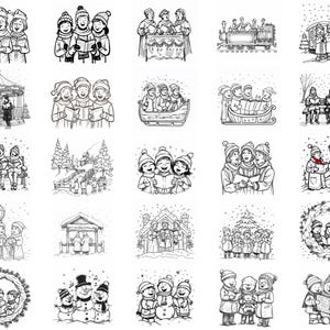 128+ Carolers Singing Procreate Brush Set | Stamps for Procreate ...