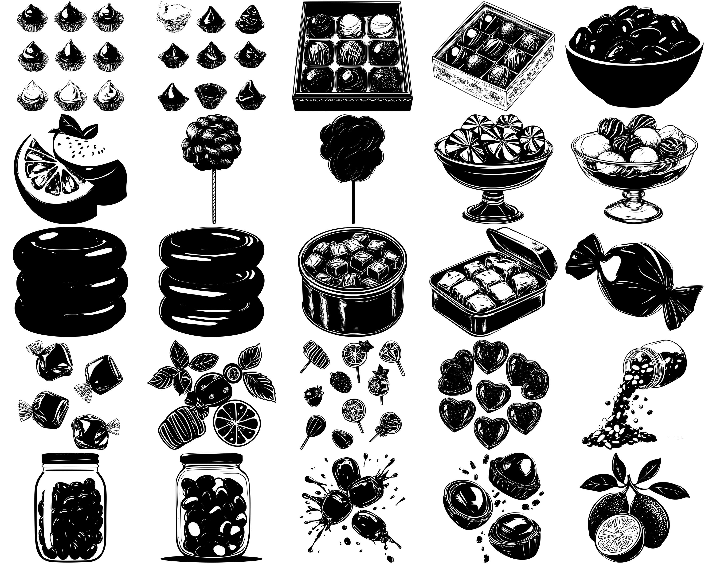Candy SVG Bundle, Set of 100, Instant Digital Download Svg Png Dxf Eps ...
