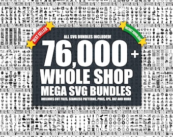 Paquete Mega SVG: más de 76 000 archivos de corte y patrones sin costuras (descarga instantánea)