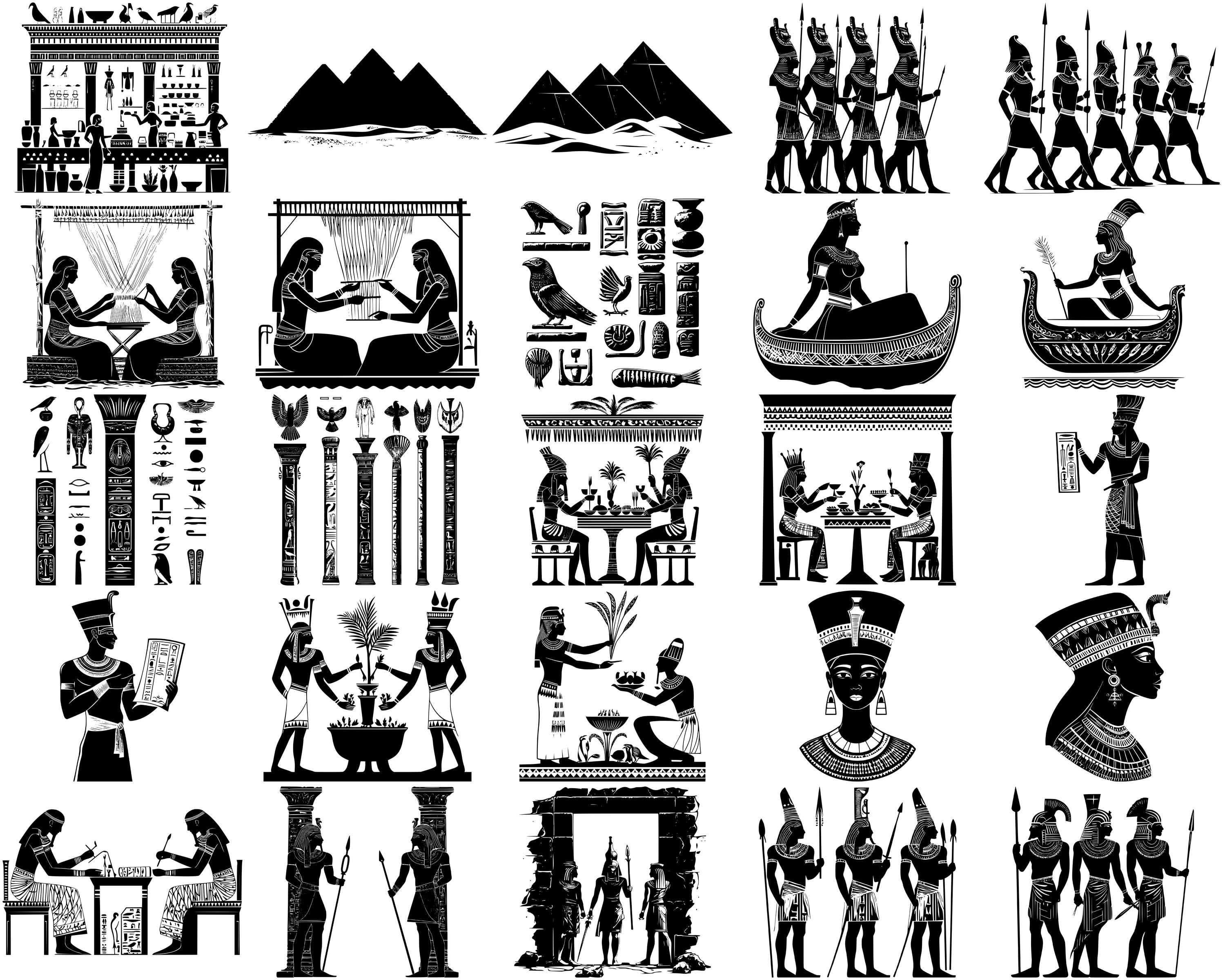 Ancient Egypt SVG Bundle, Set of 100, Instant Digital Download Svg Png ...