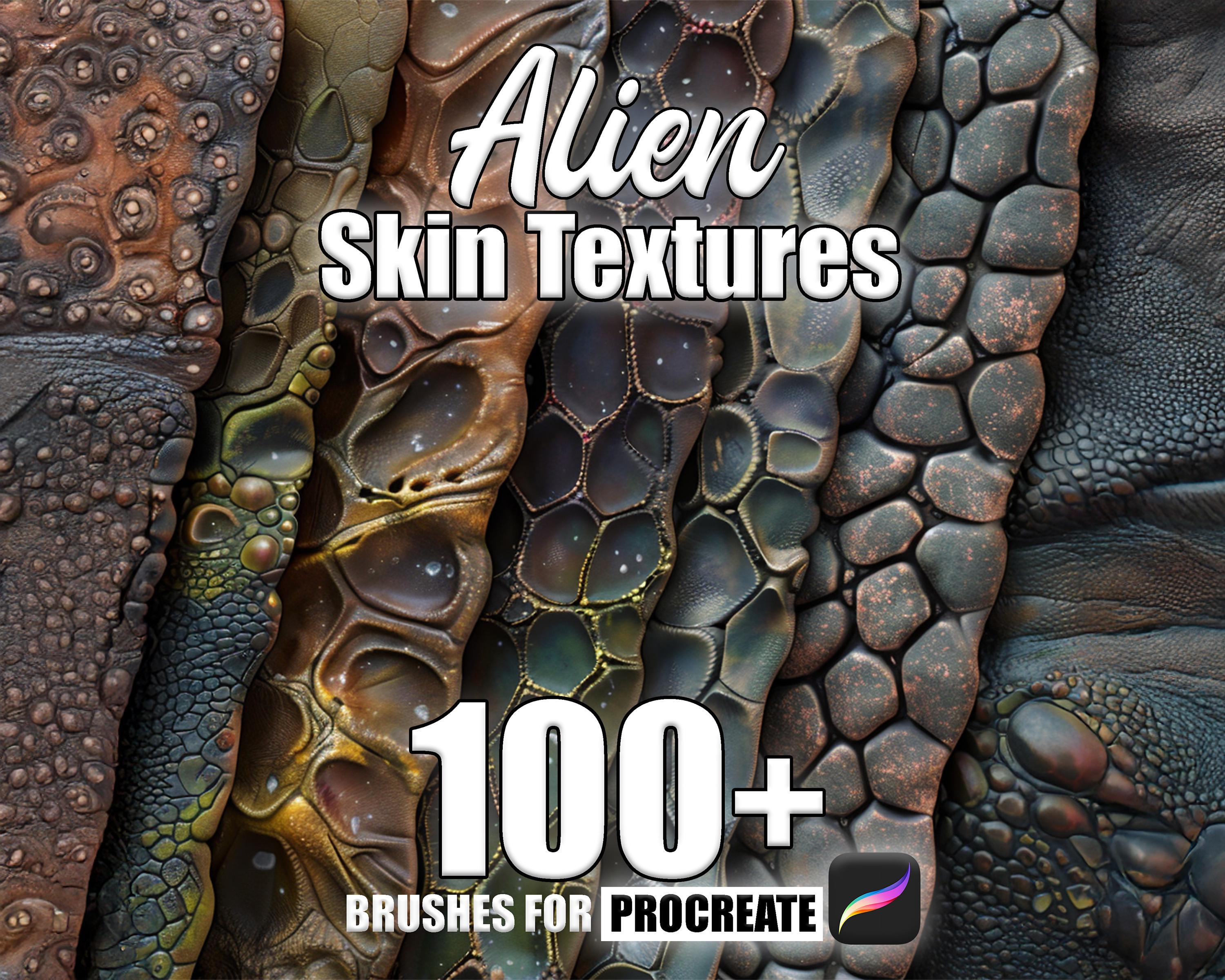 100+ Alien Skin Texture Procreate Brushes: Seamless Sci-fi Patterns ...