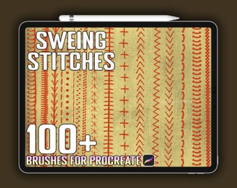 Procreate Stitch Brushes: 100+ Mode & Stick-Stiche (Digitaler Download)