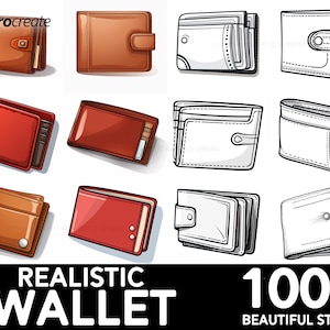 100+ Wallet Procreate Brush Set / Unique Realistic Wallet Stamp Brushes / Descarga digital instantánea