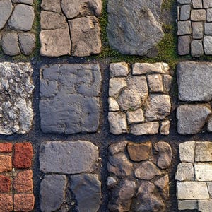 Cobblestone Texture Procreate Brushes: 100+ Seamless Stone Patterns ...