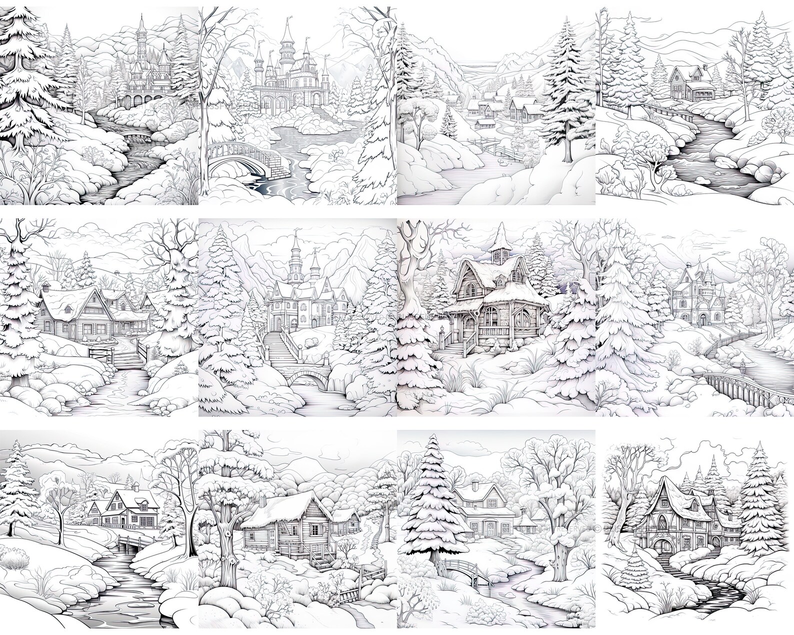 Winter Wonderland Procreate Brush Set: 100+ Unique Stamps (digital ...