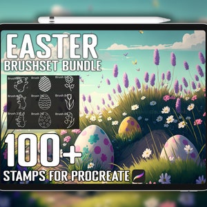 100+ Procreate Easter brushes,  Procreate Easter Stamps, Procreate stamps, Instant Digital Download