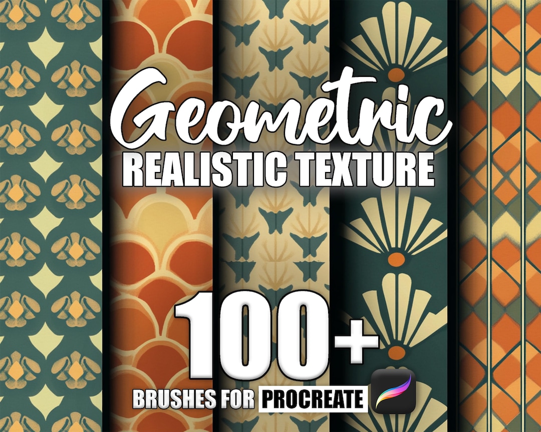 100+ Geometric Texture Procreate Brushes: Seamless Patterns (instant ...