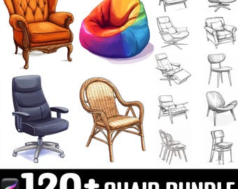 120+ pour chaise Procreate Brush Set | Tampons pour procréer | Téléchargement numérique instantané
