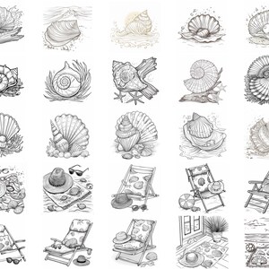 128+ Seashell Procreate Brush Set | Stamps for Procreate | Instant ...