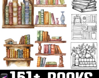 151+ Bücher Procreate Pinselset | Stempel für Procreate | Sofortiger digitaler Download