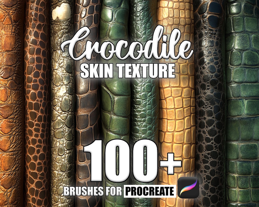 100+ Crocodile Skin Texture Procreate Pattern Brushes, Seamless ...