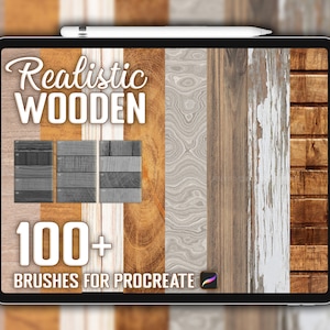 100+ Wood texture Procreate brushes, Seamless Wood Textures Procreate Brushes, Instant Download