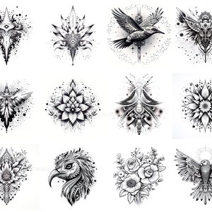 100+ Dotwork Tattoo Procreate Brush Set | Unique Tattoo Style Stamp ...