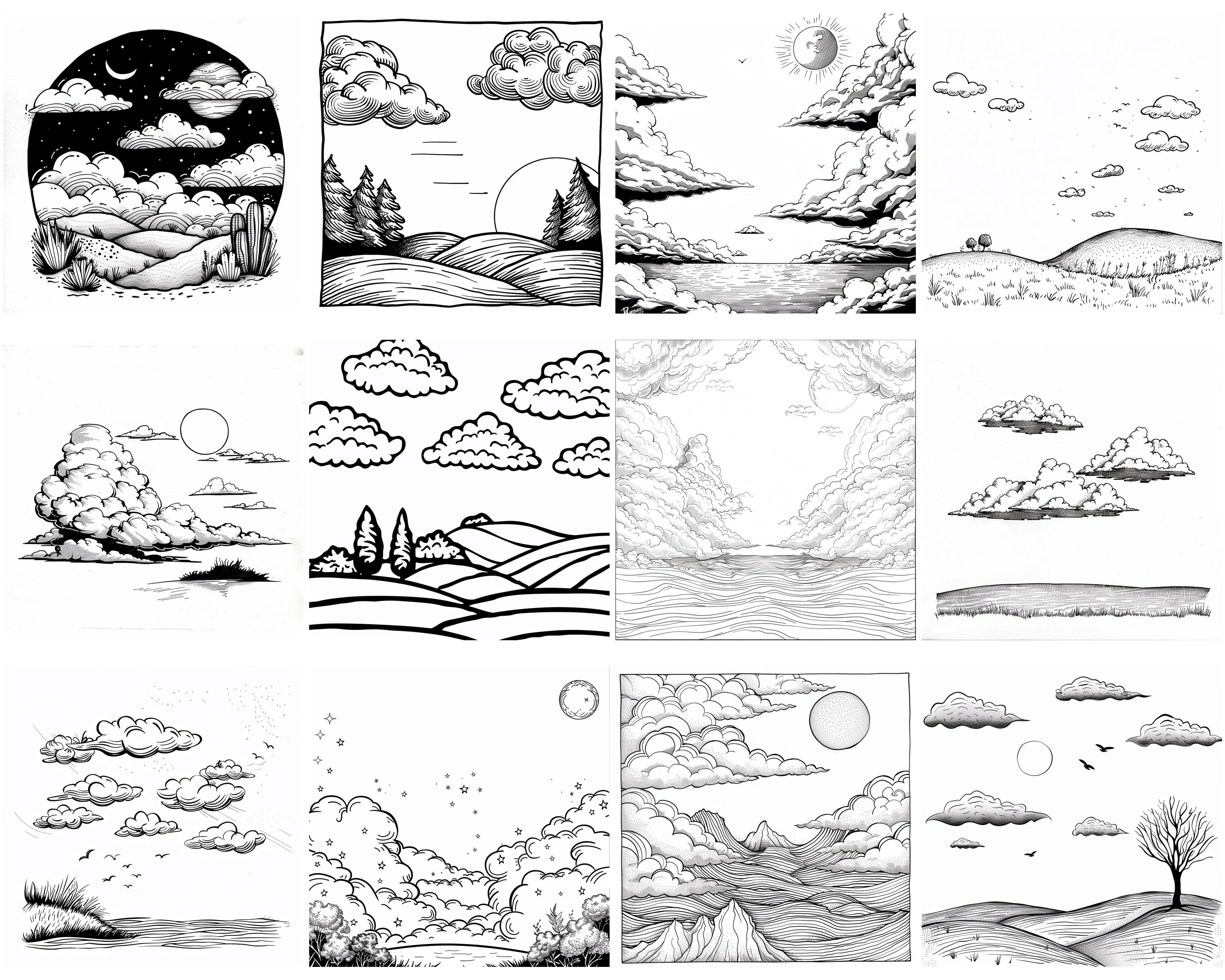145+ Clouds Procreate Brush Set | Stamps for Procreate | Instant ...