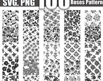 Shabby Chic Rosen Musterdesign SVG Bundle: 100 Designs (Digitaler Download)