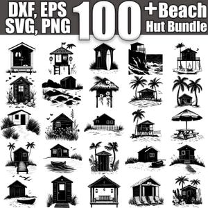 Beach Hut SVG Bundle, Set of 100, Instant Digital Download svg png dxf eps