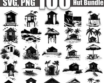 Beach Hut SVG Bundle, Set of 100, Instant Digital Download svg png dxf eps