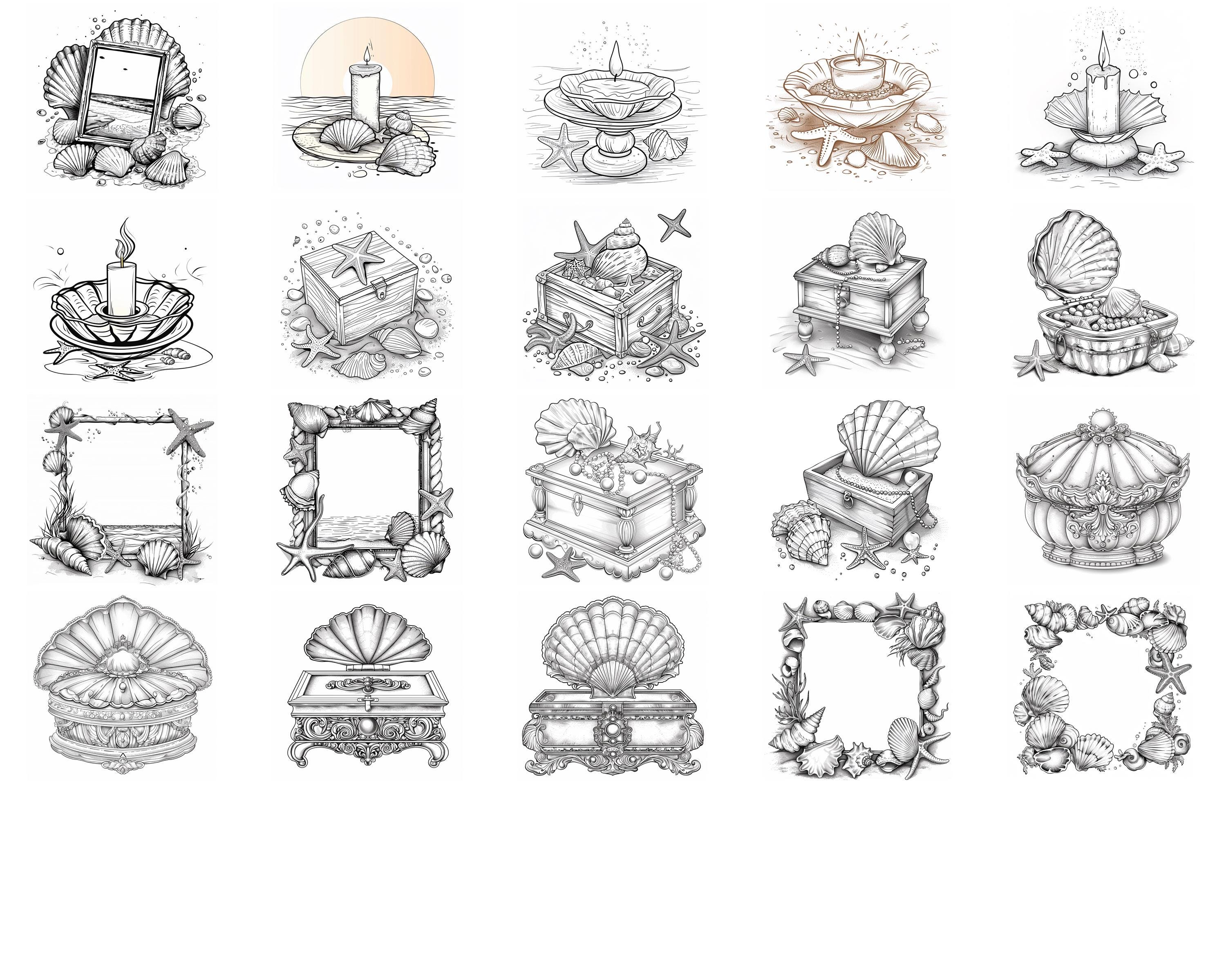 128+ Seashell Procreate Brush Set | Stamps for Procreate | Instant ...