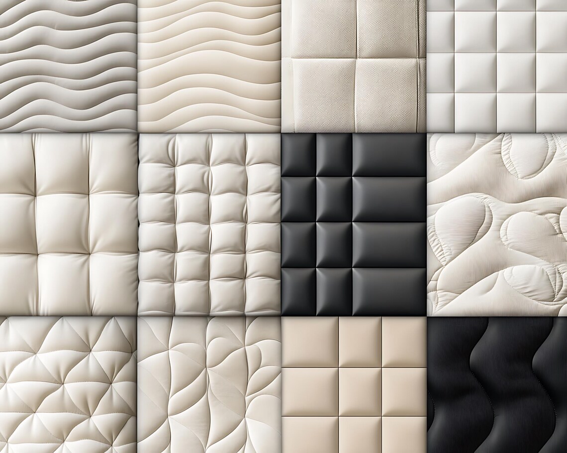100+ Puffed Quilt Texture Procreate Brushes: Seamless Patterns (digital ...