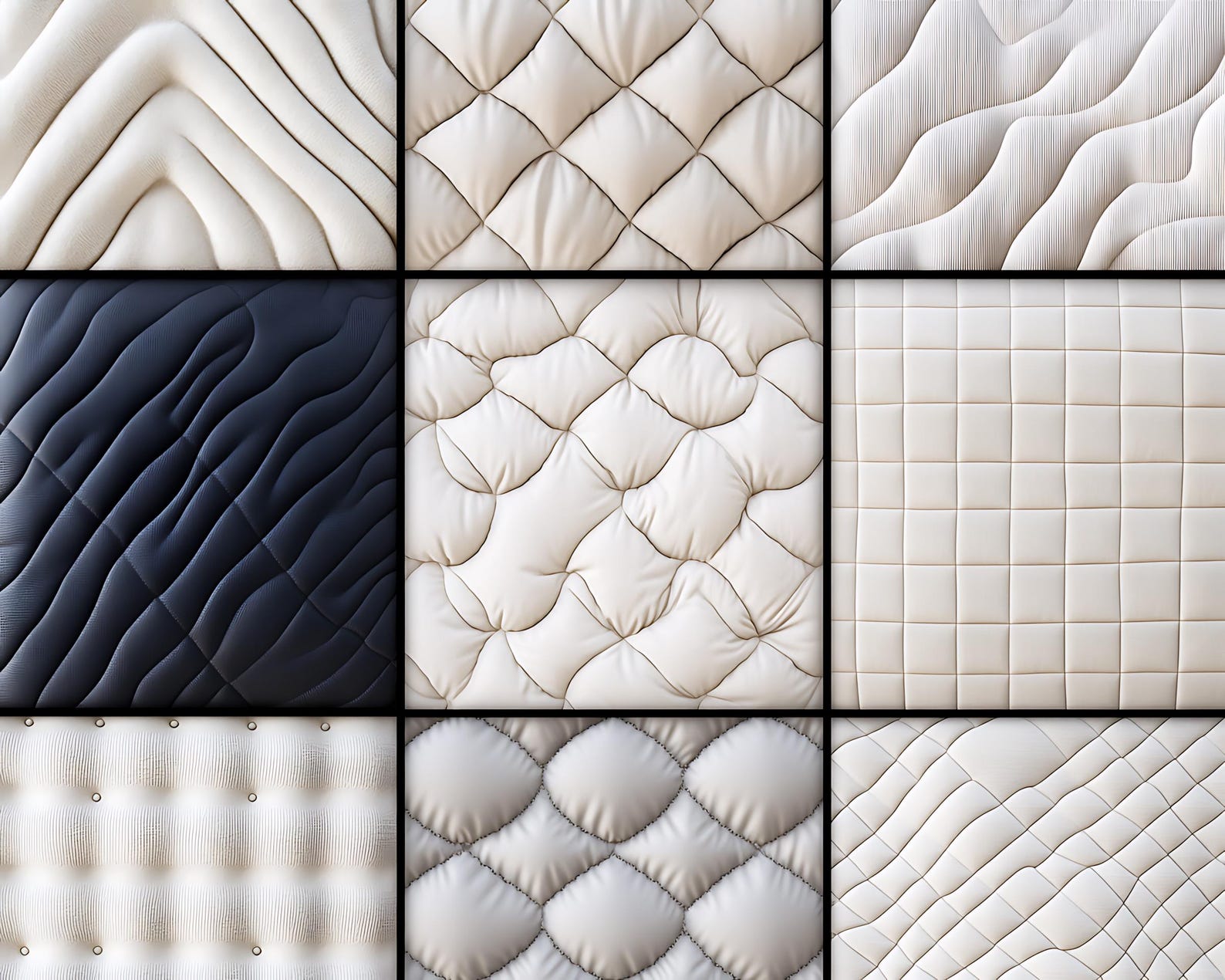 100+ Puffed Quilt Texture Procreate Brushes: Seamless Patterns (digital ...