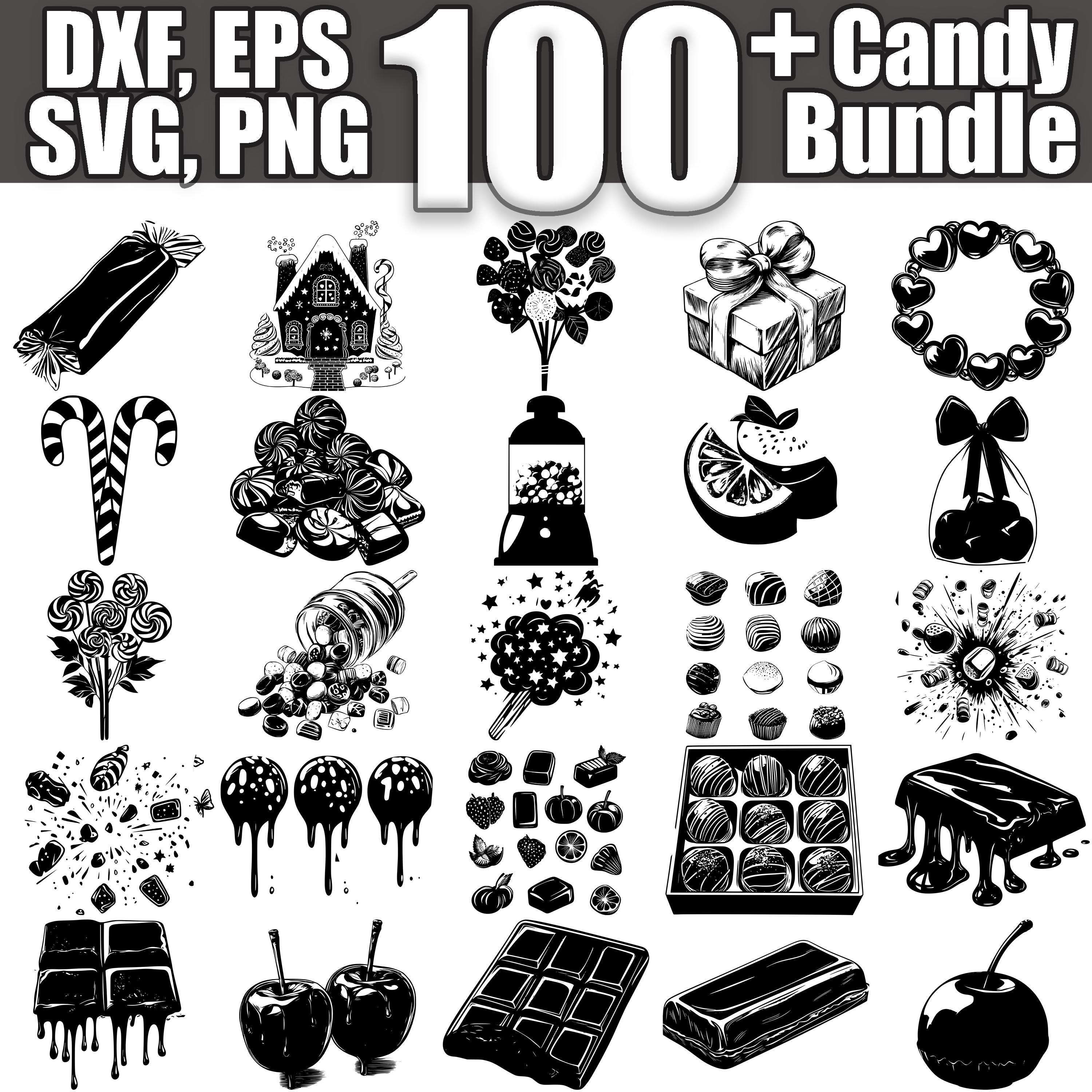 Candy SVG Bundle, Set of 100, Instant Digital Download Svg Png Dxf Eps ...