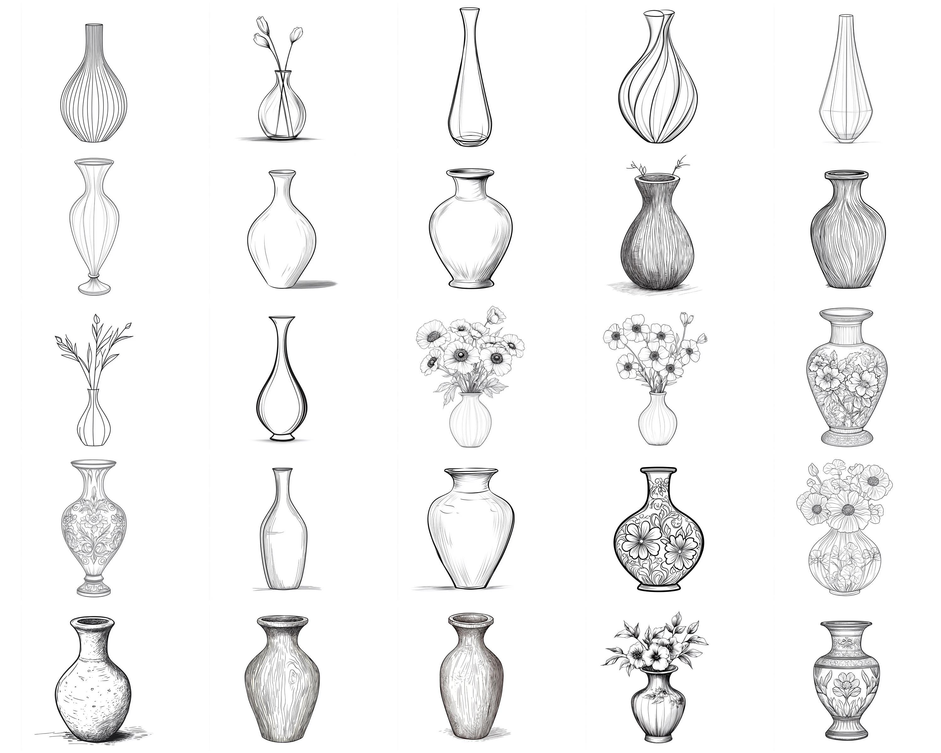 128+ Vase Procreate Brush Set | Stamps for Procreate | Instant Digital ...