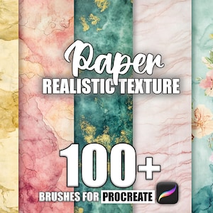 100+ Paper Texture Procreate Pattern brushes, Seamless Textures Procreate Brushes, Instant Download