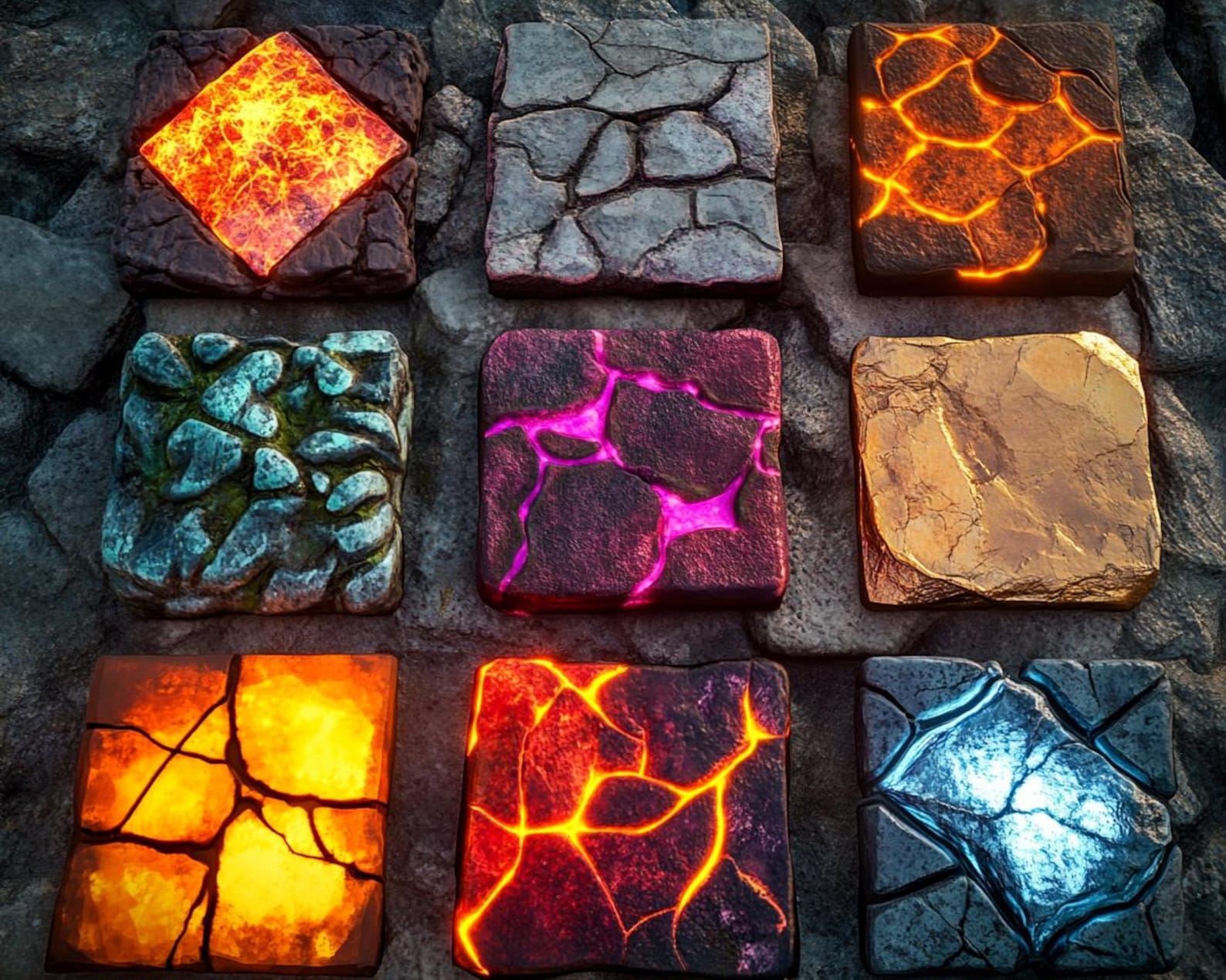 Cobblestone Texture Procreate Brushes: 100+ Seamless Stone Patterns ...