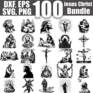 Jesus Christ SVG Bundle, Set of 100, Instant Digital Download svg png dxf eps