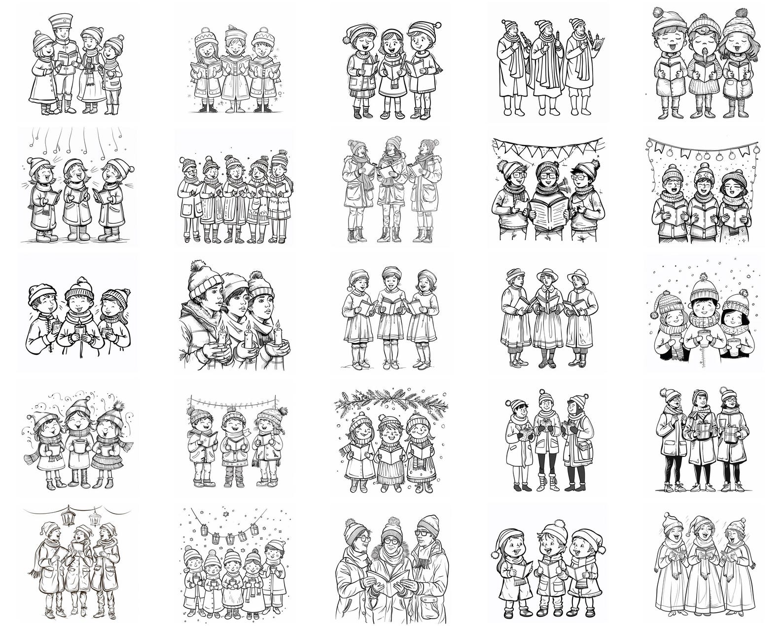 128+ Carolers Singing Procreate Brush Set | Stamps for Procreate ...