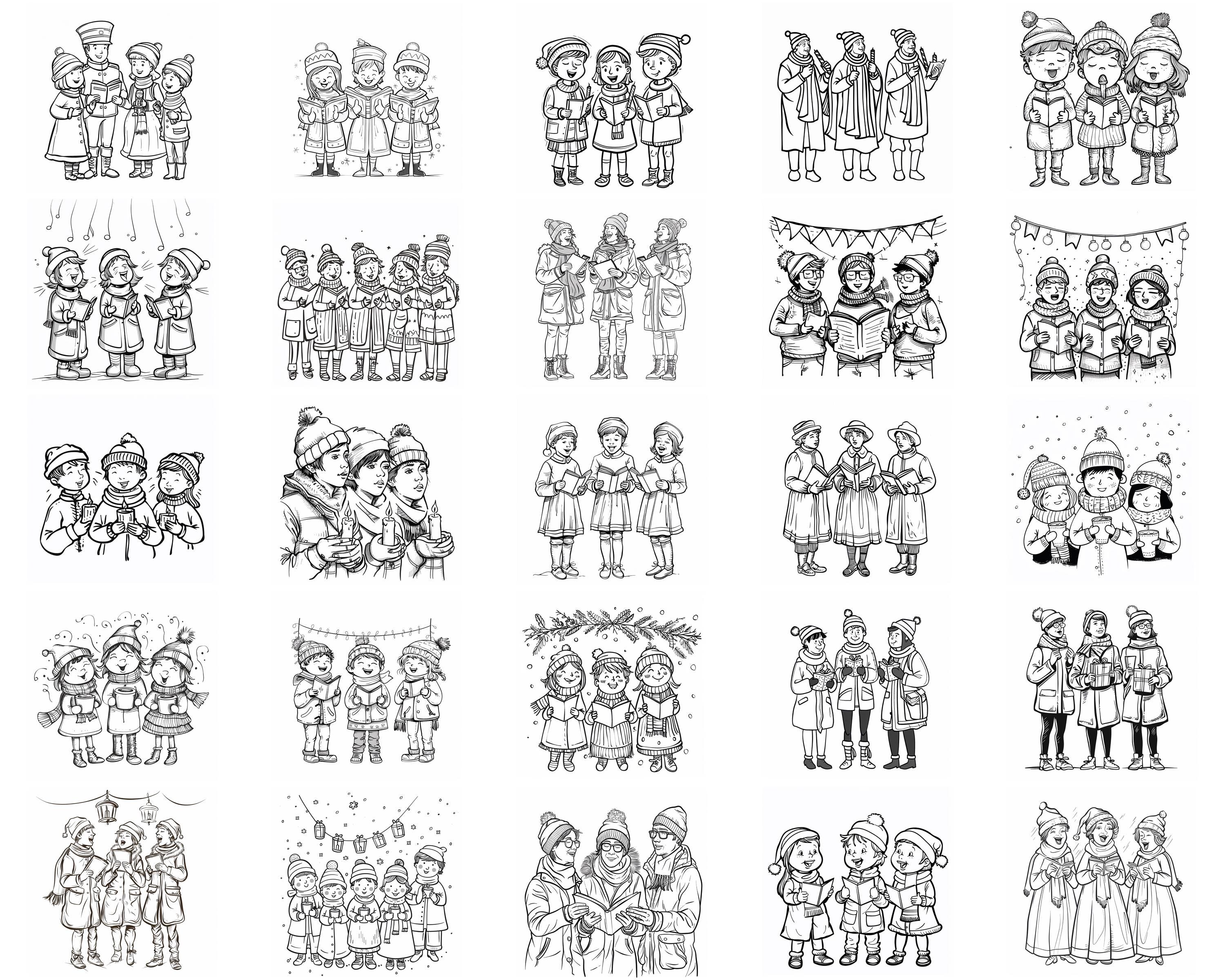 128+ Carolers Singing Procreate Brush Set | Stamps for Procreate ...