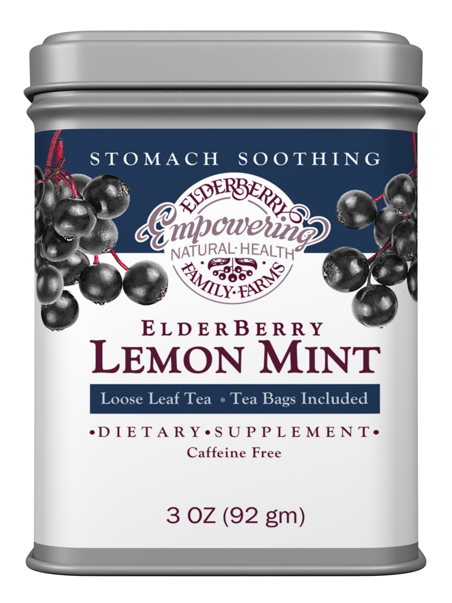 Elderberry Lemon Mint Herbal Tea Blend 3 oz tin Etsy