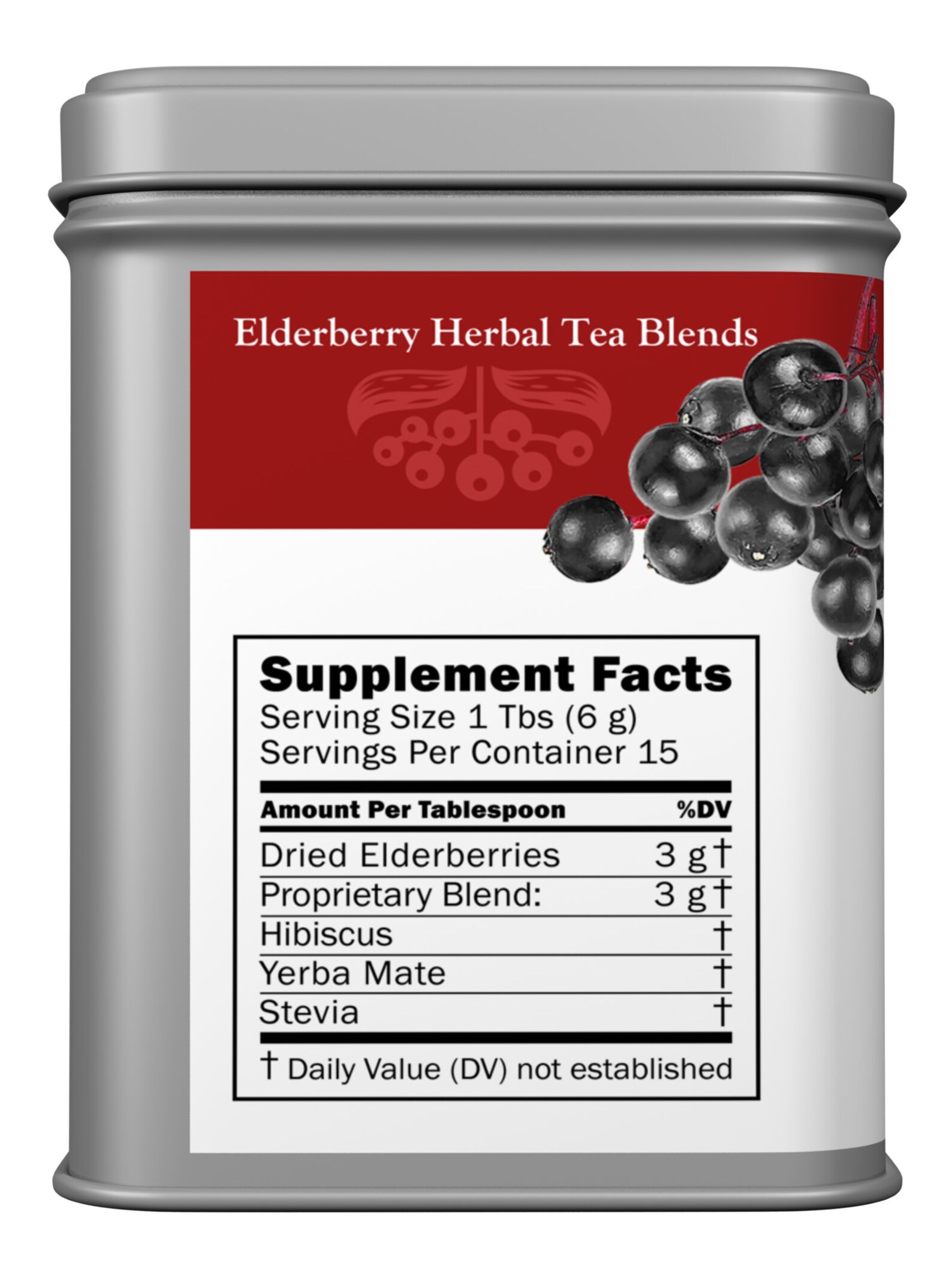 Elderberry Hibiscus Mate Terere' Herbal Tea Blend 3 oz Etsy