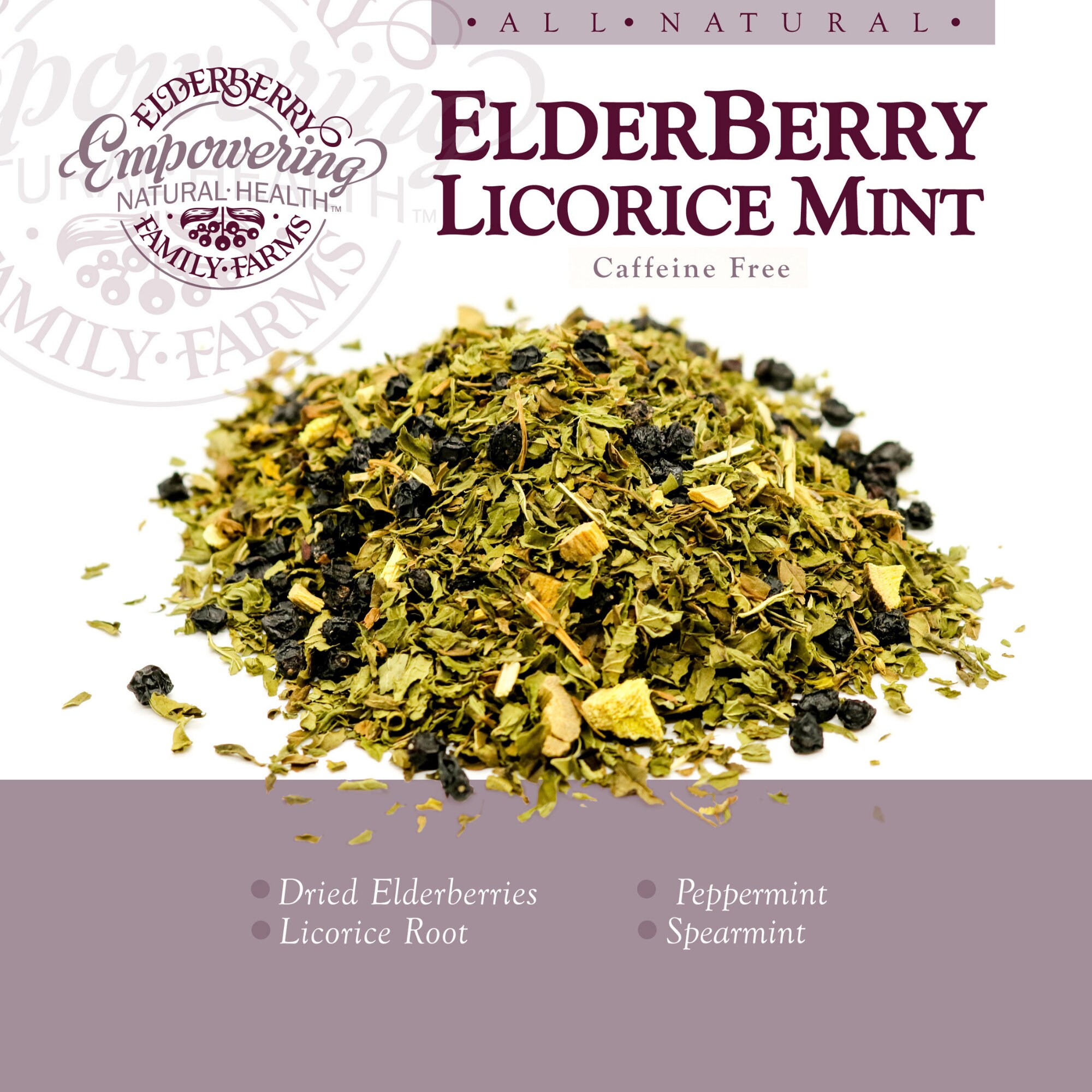 Elderberry Licorice Mint Herbal Tea Blend 3 oz tin Etsy