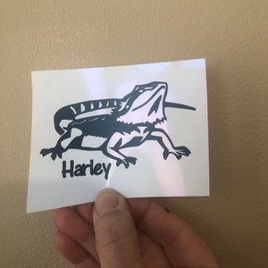 Bearded Dragon Name Vinyl Decal