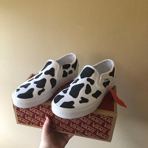 vans cow print shoes