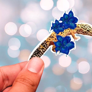 Floral Leopard Gecko Sticker
