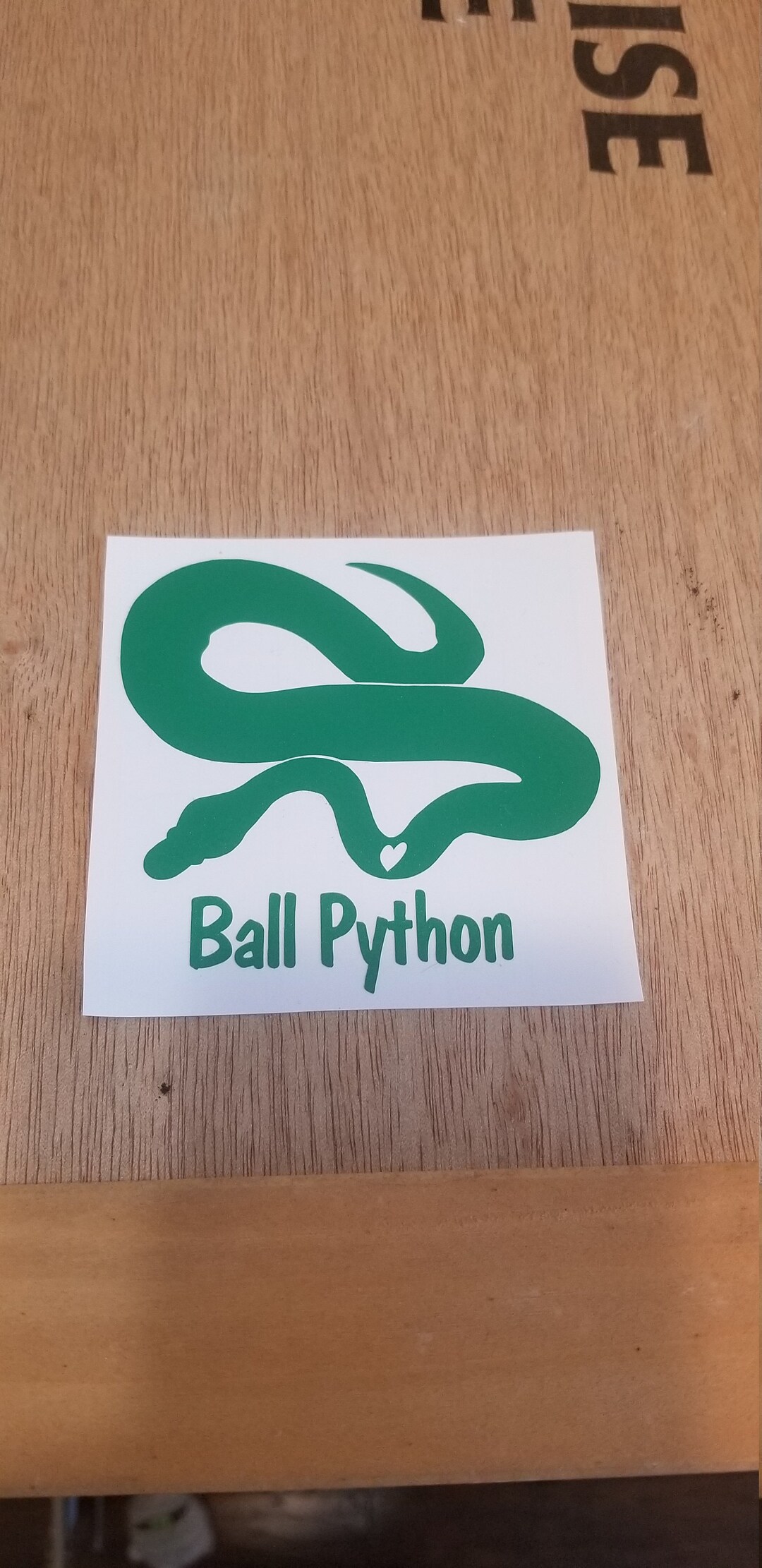 Ball Python Name Vinyl Decal - Etsy