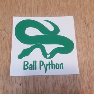 Ball Python Name Vinyl Decal