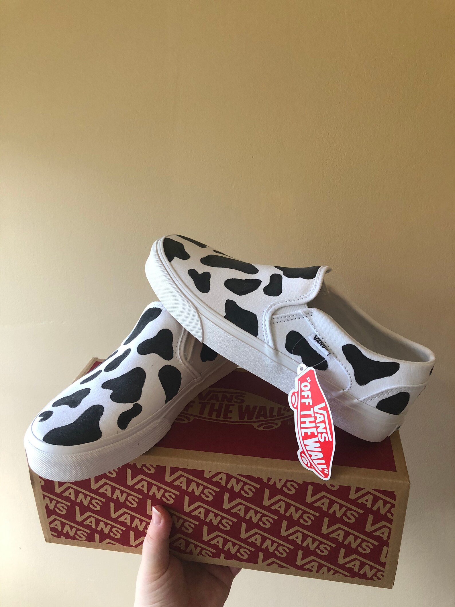 pink cow print shoes