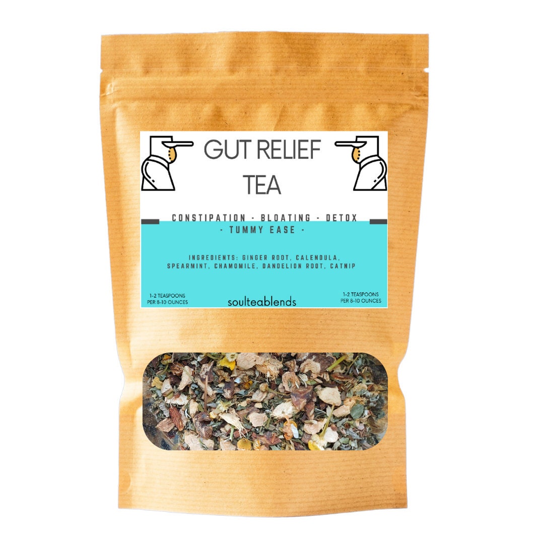 Gut Relief Herbal Tea Constipation Bloating Relief Etsy
