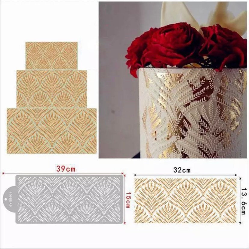 Cake Stencil Leaf Zebra Buttercream Decoration Pattern Etsy UK