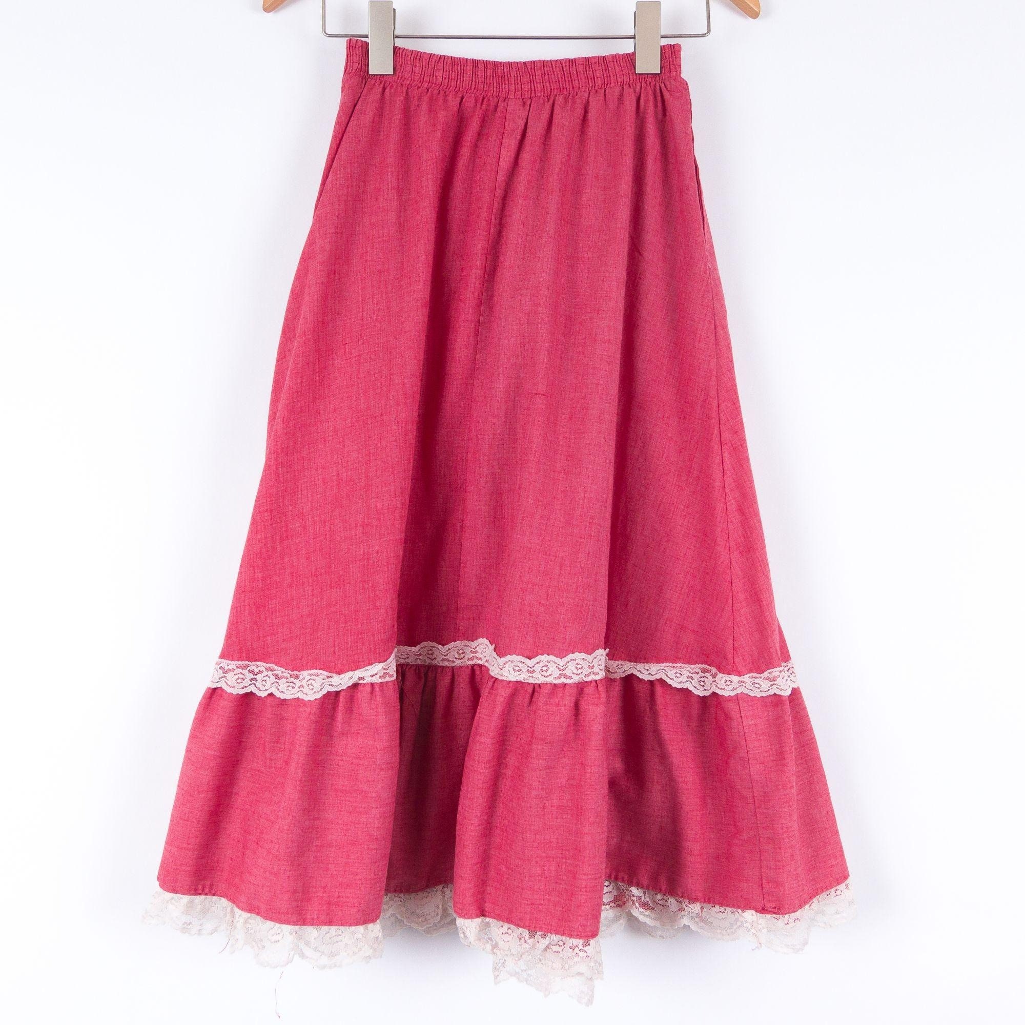 Women Pink Floral Printed High-Rise Waist Side-Slit Flared A-Line Maxi Skirt  - Berrylush