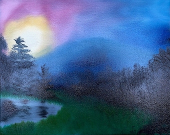 Sunrise over Tiger - Original Oil on Canvas