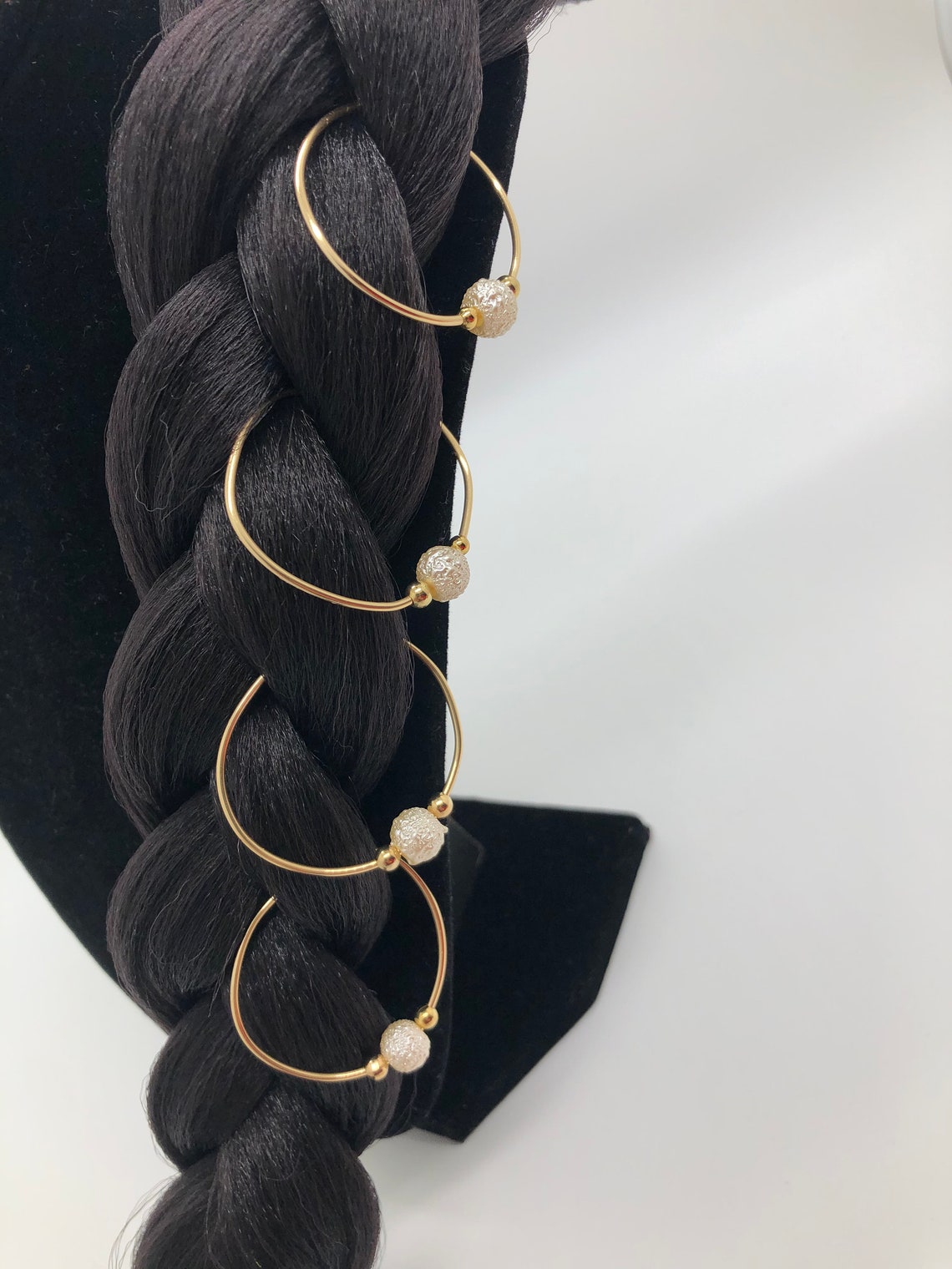 Gold 4pc Braid Ring Set Braid Jewelry Pearl Jewelry Etsy