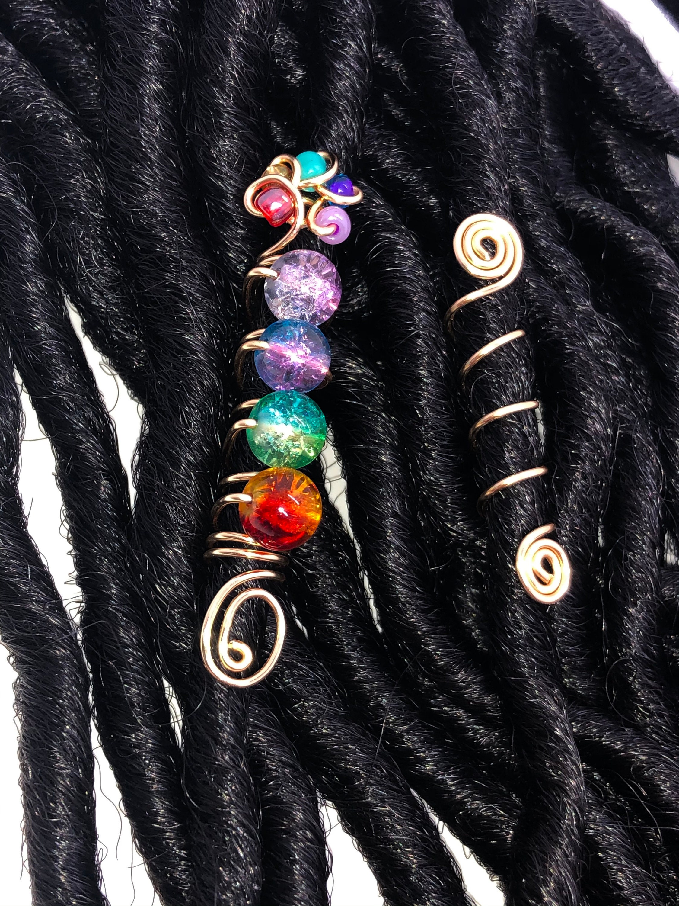 Amethyst loc jewelry crystal dreadlock bead dread bead hair