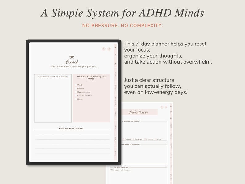 FREE ADHD Planner | 7 Day Reset Lite, Digital Planner for Ipad ...