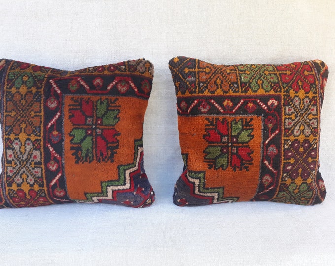Bedroom Pillow Cover gift pillow cover Boho Kilim Pillow Handmade Kilim cover Set Of 2 Pillow Kilim Pillow 16 X 16 Cushion Cover