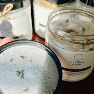 Bath Salts I Dried Lavender I Mineral Bath Salts I Organic Lavender | Vegan